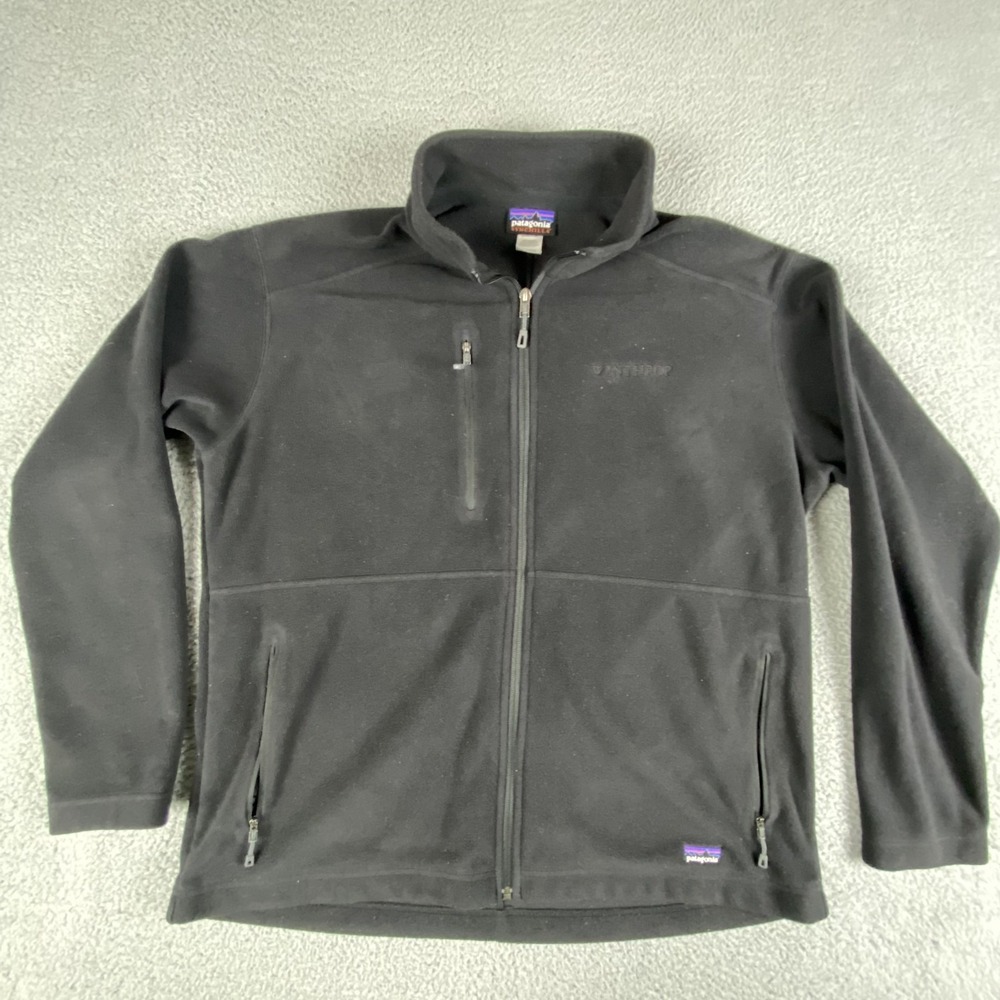Patagonia Synchilla Micro Jacket Mens Large Black Fleece Windbreaker Outdoor